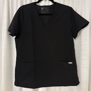 Figs Women's Classic Black Short Sleeve Top